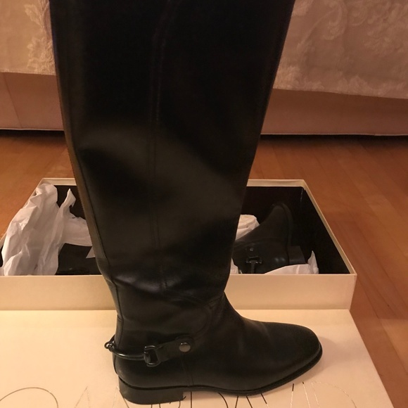 Joan & David "Zahari" Flat Riding Boots Black NWOT - Picture 6 of 6